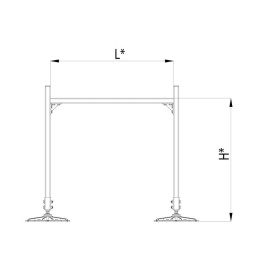 Конструкция опорная для горизонт. прямоугольн. воздуховодов и метал. лотков кабеленесущих систем TEC