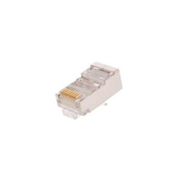 Коннектор RJ45 (8P8C) под витую пару кат.5E (класс D) экранир. 100МГц покрытие 3мкд универс. ножи дл
