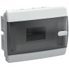 Корпус ЩРВ-П-8 UNION Compact IP41 черн. прозр. дверь пластик. IEK UIC-KP12-V-08-41-K01