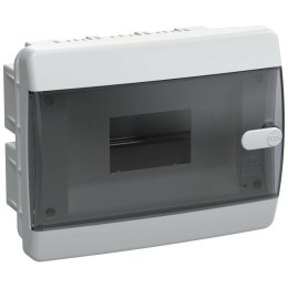 Корпус ЩРВ-П-8 UNION Compact IP41 черн. прозр. дверь пластик. IEK UIC-KP12-V-08-41-K01