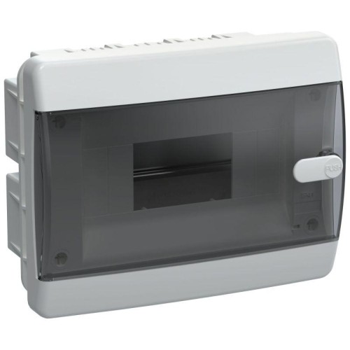 Корпус ЩРВ-П-8 UNION Compact IP41 черн. прозр. дверь пластик. IEK UIC-KP12-V-08-41-K01