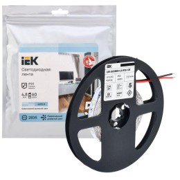 Лента светодиодная LED LSR-2835W60-4.8-IP20-12В (уп.5м) IEK LSR1-2-060-20-3-05