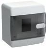 Корпус ЩРН-П-4 UNION Compact IP41 черн. прозр. дверь пластик. IEK UIC-KP12-N-04-41-K01