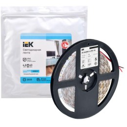 Лента светодиодная LED LSR-2835W60-4.8-IP65-12В (уп.5м) IEK LSR1-2-060-65-3-05