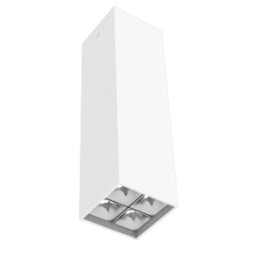 Светильник светодиодный DL-Box Reflect Multi 2х2 14Вт 4000К 80х80х300 накладной кососвет RAL9003 бел
