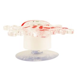 Фигура светодиодная "Снеговик на снежинке" 80х90х15мм 1LED RGB 0.1Вт 4.5В IP20 на присоске элементы