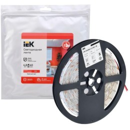 Лента светодиодная LED LSR-2835R60-4.8-IP65-12В (уп.5м) IEK LSR1-6-060-65-3-05