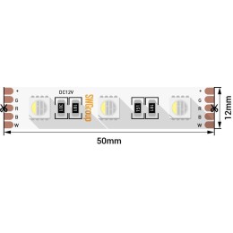 Лента светодиодная стандарт 5050 60LED/м 19.2Вт/м RGB + тепл. бел. 12В IP20 (уп.5м) SWG Standard 00-