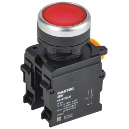 Кнопка d22мм 1НО+1НЗ MASTER красн. IEK MI-BT60-11-3-22-K04