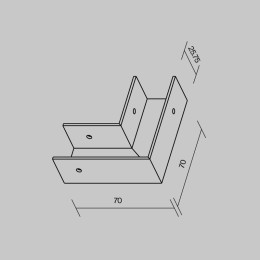 Коннектор угловой для профиля Elasity IP черн. Maytoni O-TR001-AC90
