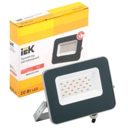 Прожектор светодиодный СДО 07-20R red IP65 сер. IEK LPDO7R-01-20-K03