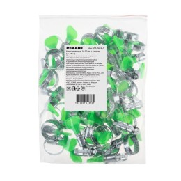 Хомут стальной червячный 16-27 с ключом W (Россия) Rexant 07-0616-1