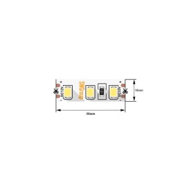 Лента светодиодная стандарт 2835 120LED/м 12Вт/м 12В IP20 со скотчем 3М холод. бел. (уп.5м) SWG Stan