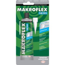 Герметик санитарный силиконовый SX101 (70мл) прозр. MAKROFLEX Б0026310
