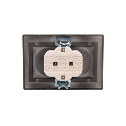 Розетка 2-м СП Mira 16А IP20 без заземл. со вставкой керамика черн. бархат LEZARD 701-4242-128