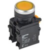Кнопка d22мм 1НО+1НЗ MASTER желт. IEK MI-BT60-11-3-22-K05