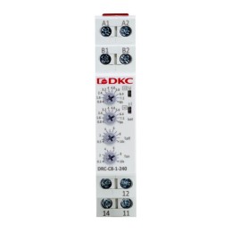 Реле контроля тока тип DRC 0.8-8А конфигурация контакта 1CO 24-240 AC/DC DKC DRC-C8-1-240