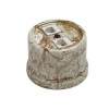 Розетка компьютерная 2-м ОП Лизетта RJ45 10А IP20 ретро кат.5E керамика мрамор Bironi B1-302-09
