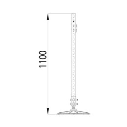 Конструкция опорная для горизонт. прямоугольн. воздуховодов и метал. лотков кабеленесущих систем TEC