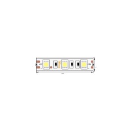 Лента светодиодная стандарт 5050 60LED/м 14.4Вт/м холод. бел. 12В IP68 со скотчем 3М (уп.5м) SWG Sta