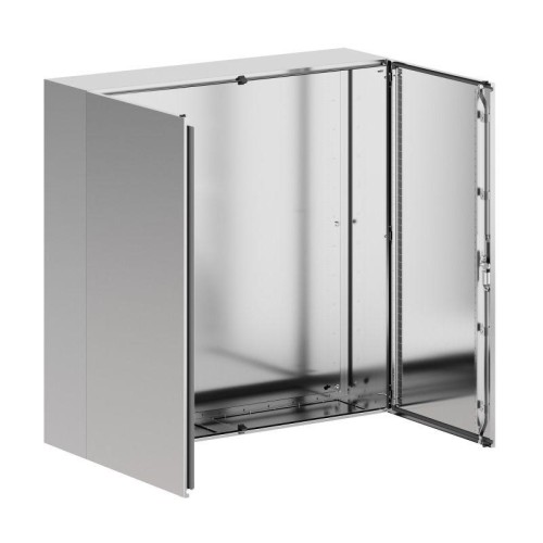 Корпус навесной STH с М/П двухдверный из нержавеющей стали AISI316 1200х1200х300мм с фланцем DKC R5S