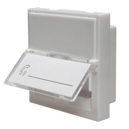 Панель лицевая 2 порта 45х45 Keystone шторки откидное маркиров. окно (DIY) SUPRLAN 10-0302-1