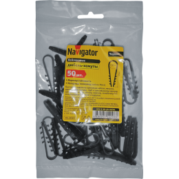 Дюбель-хомут для круглого кабеля 14 208 NCU-5-10-45-50/BL (уп.50шт) Navigator 14208