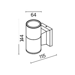 Светильник Bowery 1х50Вт GU10 IP54 бра настен. Maytoni O574WL-01W