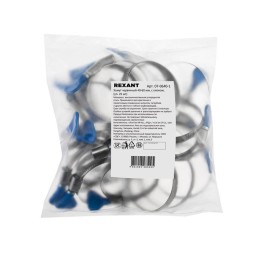 Хомут стальной червячный 40-60 с ключом W (Россия) Rexant 07-0640-1