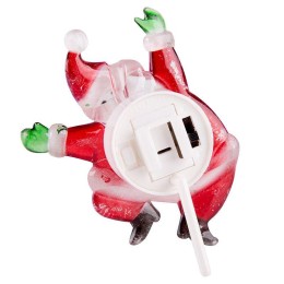 Фигура светодиодная "Санта Клаус" 65х85х10мм 1LED RGB 0.1Вт 4.5В IP20 на присоске элементы питания 2