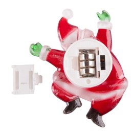 Фигура светодиодная "Санта Клаус" 65х85х10мм 1LED RGB 0.1Вт 4.5В IP20 на присоске элементы питания 2