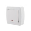 Выключатель 1-кл. ОП Demet 10А IP20 с подсветкой бел. LEZARD 711-0200-111