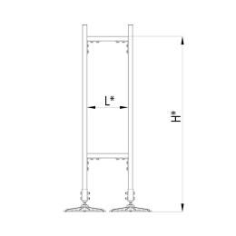 Конструкция опорная для горизонт. прямоугольн. воздуховодов и метал. лотков кабеленесущих систем TEC