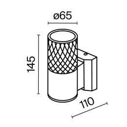 Светильник Bowery 1х50Вт GU10 IP54 бра настен. Maytoni O583WL-01B