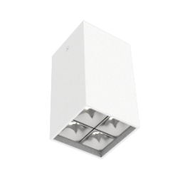 Светильник светодиодный DL-Box Reflect Multi 2х2 14Вт 3000К 80х80х150 накладной кососвет RAL9003 бел