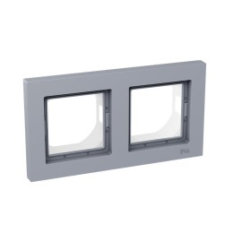 Рамка 2-м Эпика IP44 алюм. пластик EKF UP1-FPA-02-44