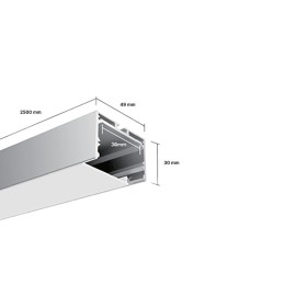 Профиль алюминиевый LS.4932-R подвесной/накладной DesignLed 00-00010367