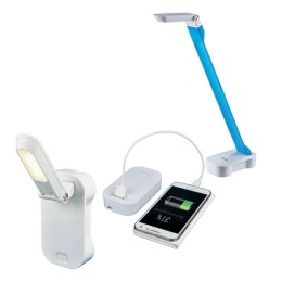 Светильник настольный трансформируемый TLD-530 Blue-White/LED/200Lm/6400K/PB механический выкл. встр