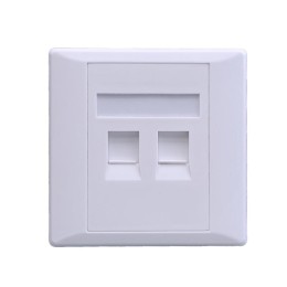 Панель лицевая 2 порта 80х80 Keystone шторка (DIY) SUPRLAN 10-0334-1