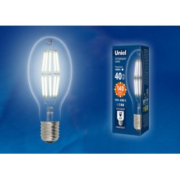 Лампа светодиодная LED-ED90-40W/DW/E40/CL GLP05TR колба прозр. свет дневной бел. 6500К упак. картон.