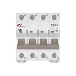 Выключатель автоматический модульный 4п K 20А 10кА AV-10 DC AVERES EKF mcb10-DC-4-20K-av