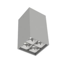 Светильник светодиодный DL-Box Reflect Multi 2х2 14Вт 4000К 80х80х150 накладной 24град. RAL7045 сер.