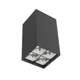 Светильник светодиодный DL-Box Reflect Multi 2х2 14Вт 4000К 80х80х150 накладной 36град. RAL9005 черн