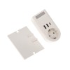 Адаптер USB (2хUSB-A + USB-С) + розетка 220-250В с подсветкой и подставкой для телефона Rexant 11-12