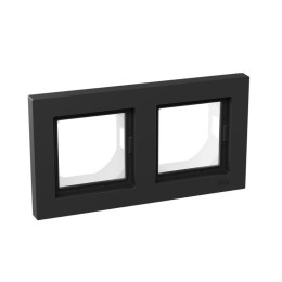 Рамка 2-м Эпика IP44 черн. пластик EKF UP1-FPB-02-44
