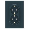 Розетка 2-м СП AtlasDesign 16А IP20 с заземл. защ. шторки в сборе изумруд SE ATN000826