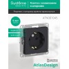 Розетка 1-м СП AtlasDesign 16А IP20 с заземл. защ. шторки механизм карбон SE ATN001045
