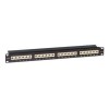 Патч-панель экранированная 19дюйм 1U кат.6а RJ45 LSA 24 порта DKC RN6APPF241BK
