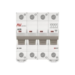 Выключатель автоматический модульный 4п K 25А 10кА AV-10 DC AVERES EKF mcb10-DC-4-25K-av