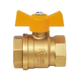 Кран шаровой 11Б27п DN15 PN40 газ вр/вр бабочка серия Standart БАЗ.А10.1.15.НГ.40